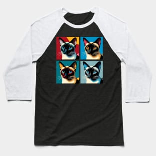 Tonkinese Pop Art - Cat Lovers Baseball T-Shirt